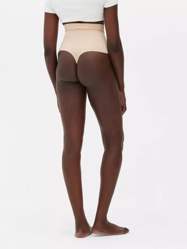 High waist seamless shapewear thong