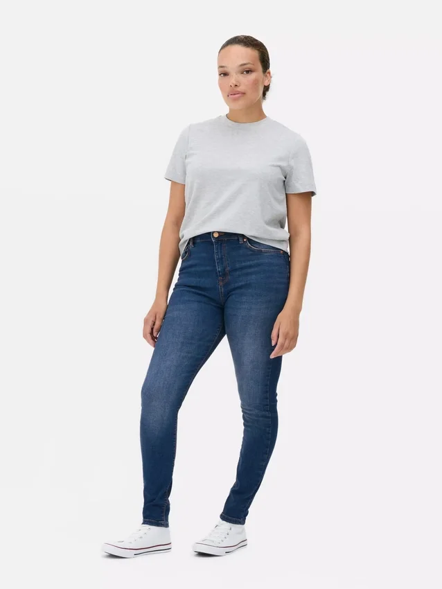 High waist skinny jeans