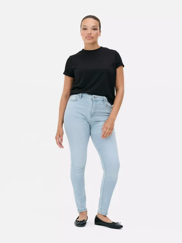 High waist skinny jeans