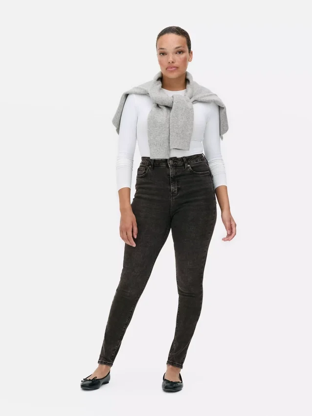 High waist skinny jeans