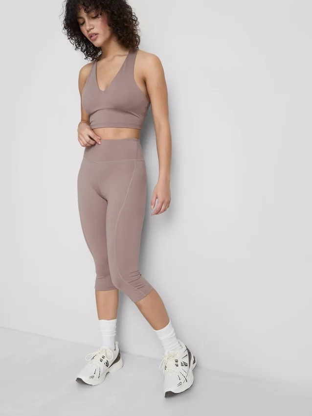 High waisted active capri leggings