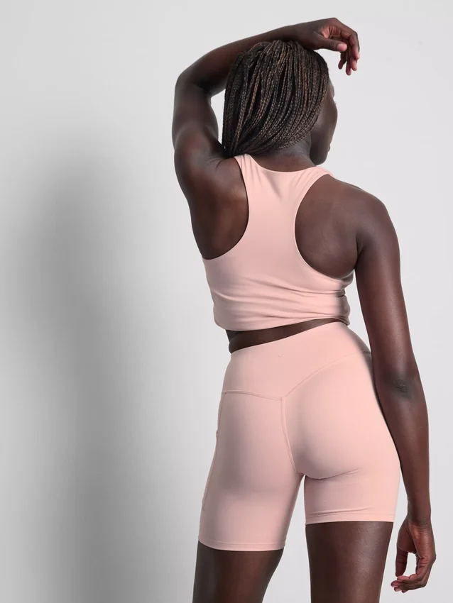 High-waisted active yoga shorts