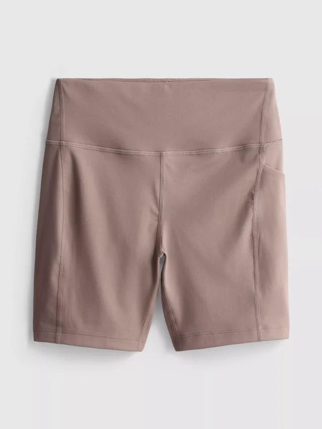 High-waisted active yoga shorts