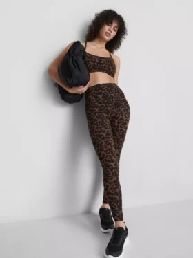 High waisted leopard active leggings