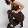 High waisted leopard active leggings