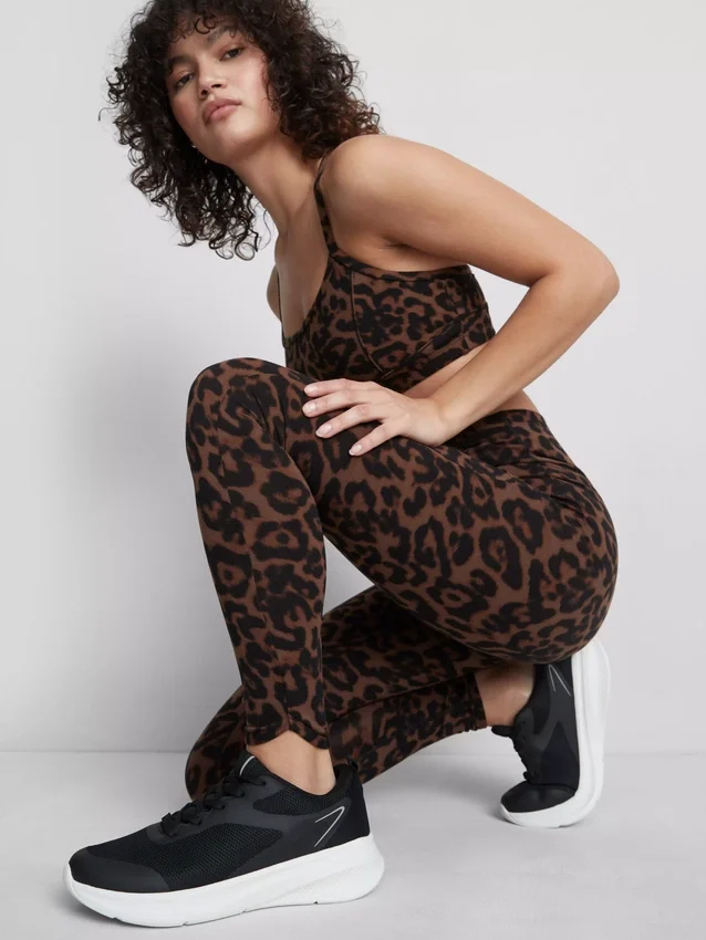 High waisted leopard active leggings