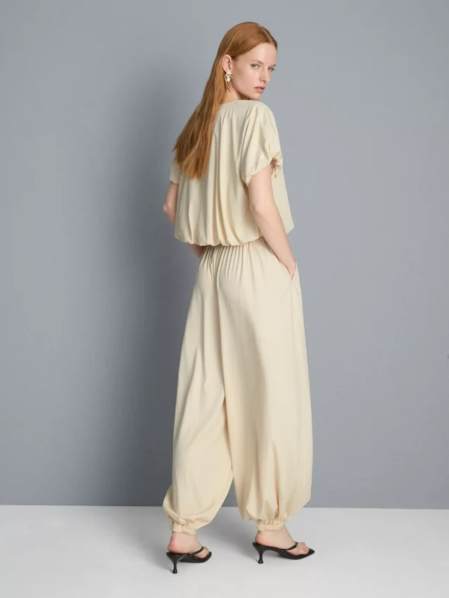 High waisted parachute pants