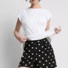 High-waisted printed shorts