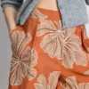 High-waisted printed shorts