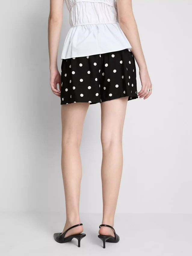 High-waisted printed shorts