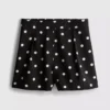 High-waisted printed shorts