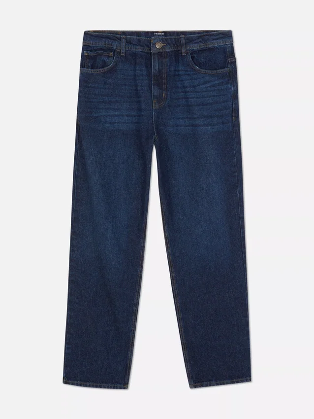 High-waisted relaxed jeans