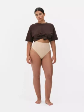 High waisted seamless shaping thong