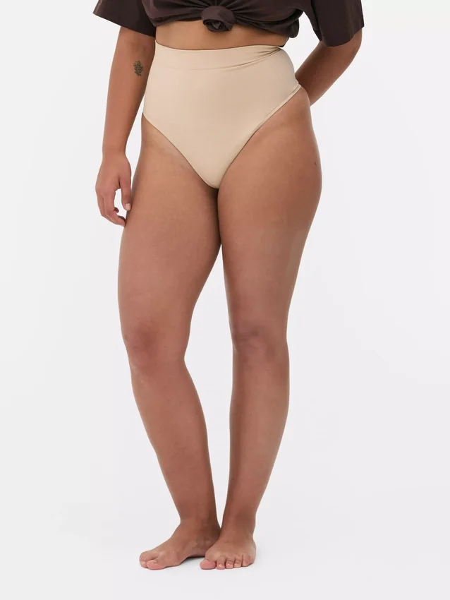 High waisted seamless shaping thong