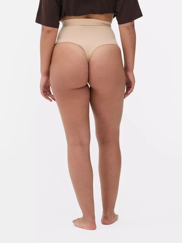High waisted seamless shaping thong