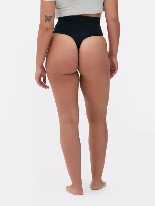 High waisted seamless shaping thong