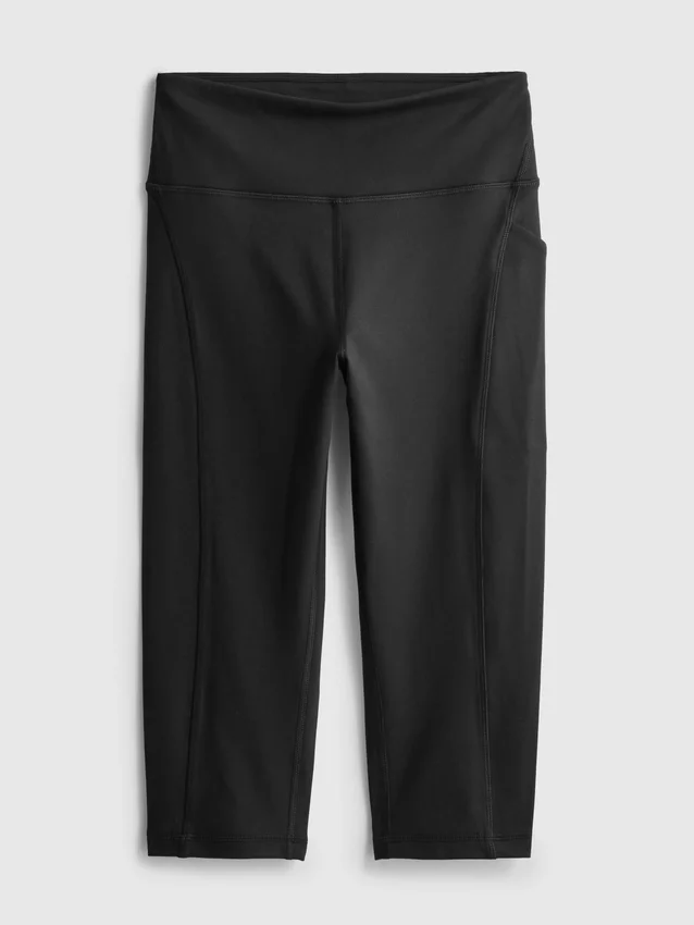 High-waisted smooth support active capri leggings