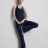 High-waisted smooth support flared active leggings