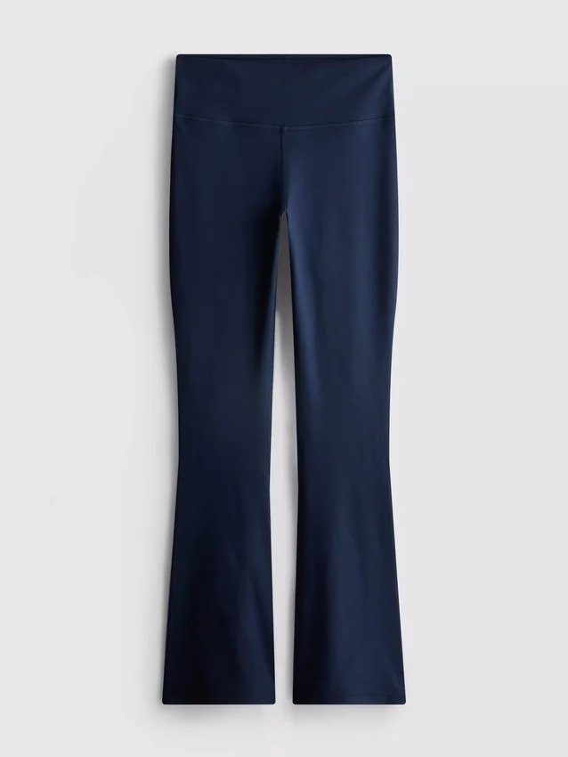 High-waisted smooth support flared active leggings