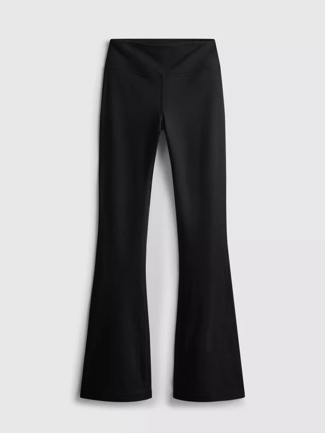 High-waisted smooth support flared active leggings