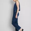 High-waisted straight-leg jeans