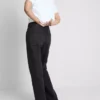 High-waisted straight-leg jeans