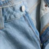High-waisted straight-leg jeans
