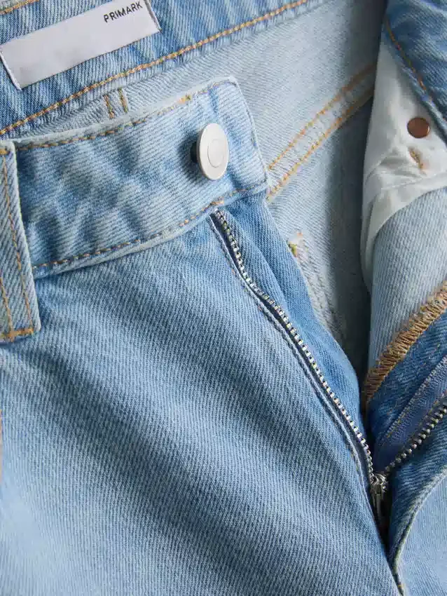 High-waisted straight-leg jeans