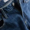 High-waisted straight-leg jeans