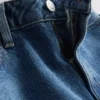 High-waisted straight-leg jeans