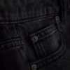 High-waisted straight-leg jeans