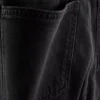 High-waisted straight-leg jeans