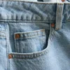 High-waisted straight-leg jeans