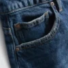High-waisted straight-leg jeans