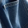 High-waisted straight-leg jeans