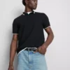 Honeycomb texture polo shirt