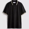Honeycomb texture polo shirt