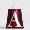 Initial canvas tote