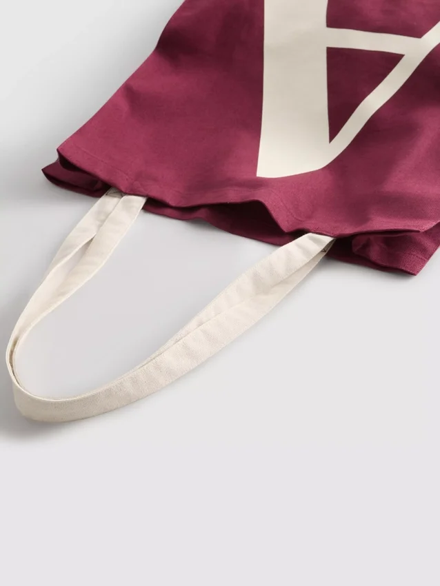 Initial canvas tote