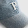 Initial denim cap