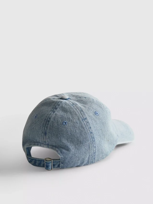 Initial denim cap