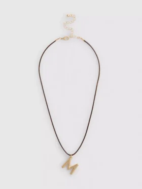 Initial pendant cord necklace
