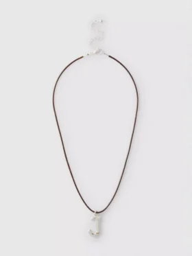 Initial pendant cord necklace