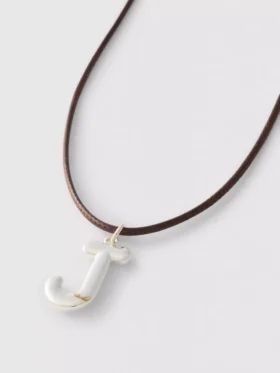 Initial pendant cord necklace
