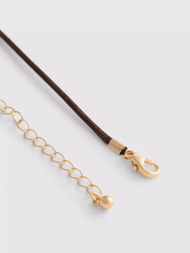 Initial pendant cord necklace