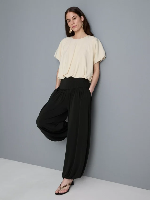 Jersey harem pants