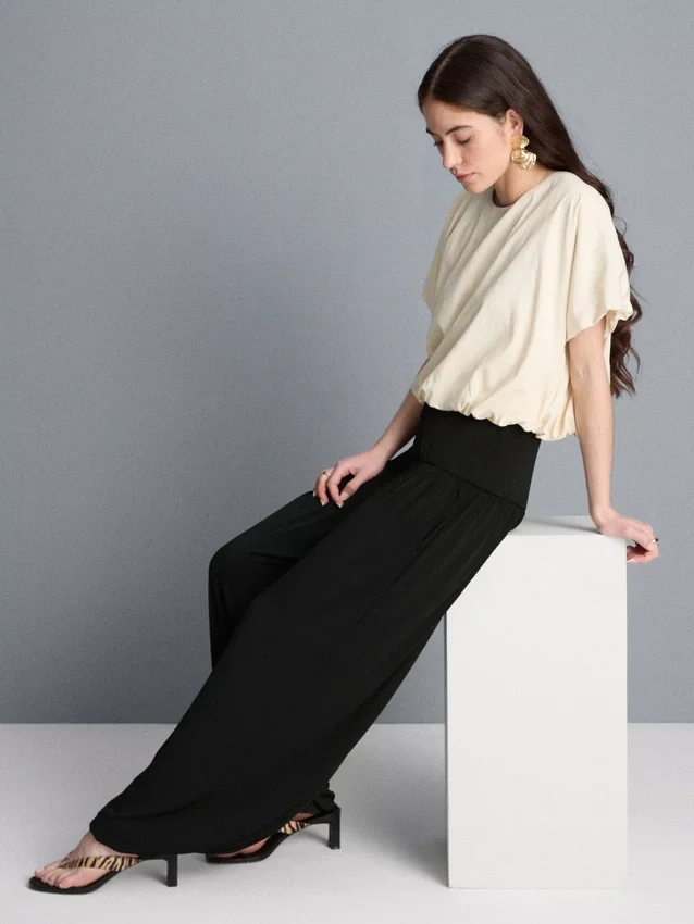 Jersey harem pants
