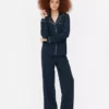 Jersey knit long sleeve boyfriend pajama set
