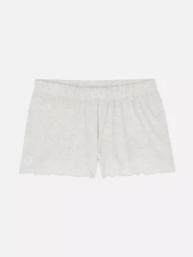 Jersey lettuce trim pajama shorts