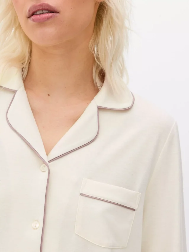 Jersey long sleeve boyfriend pajamas